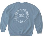 Turning Tides, a Stone Blue Softstyle Crewneck Sweatshirt (back-view)