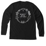 Turning Tides, a Solid Black Blend Premium Long Sleeve Tee (back-view)