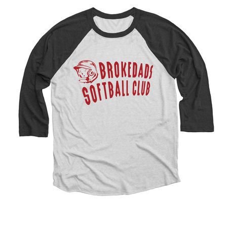 BDSC 3/4, a Black and Heather White 3/4 Sleeve Baseball Tee
