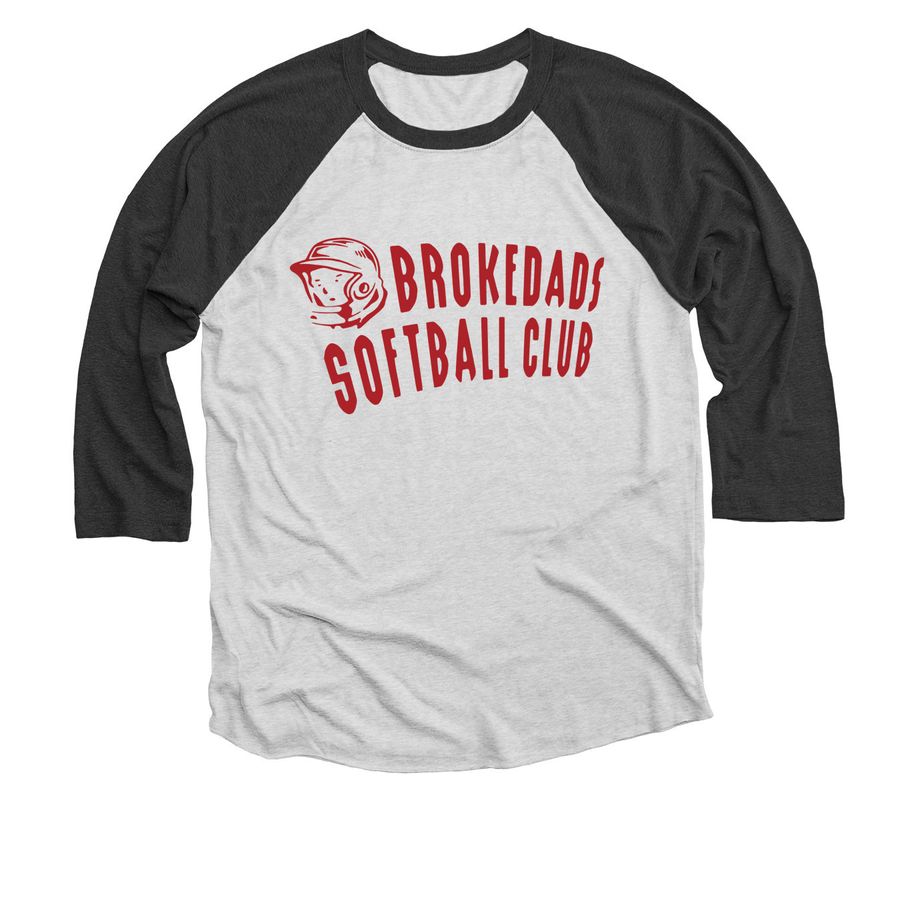 BDSC 3/4, a Black and Heather White 3/4 Sleeve Baseball Tee