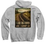 Big Curves, a Sport Grey Pullover Hoodie (back-view)