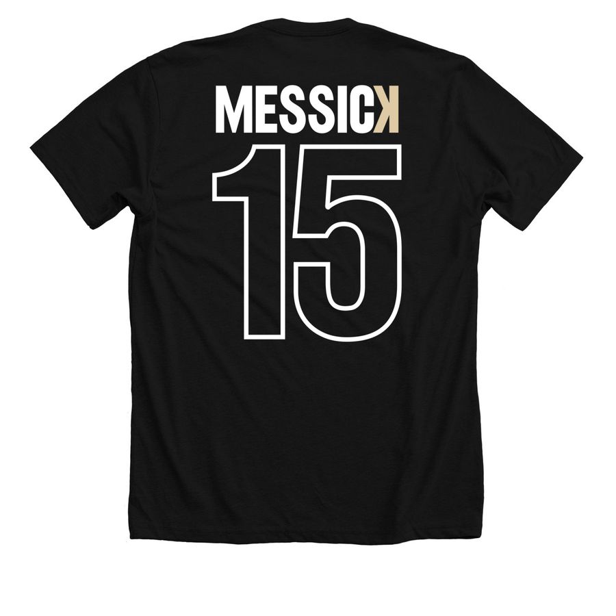 Messick15, a Solid Black Blend Premium Unisex Tee (back-view)
