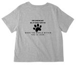 TRAIL PAW-TNER, a Athletic Heather Women's Heavyweight Tee (back-view)