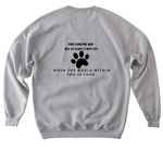 TRAIL PAW-TNER, a Sport Grey Softstyle Crewneck Sweatshirt (back-view)