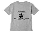 TRAIL PAW-TNER, a Athletic Heather Youth Heavyweight Tee (back-view)