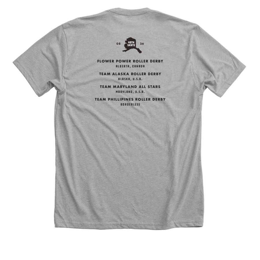 49th Skate Tournament Merch, a Athletic Heather Premium Unisex Tee (back-view)