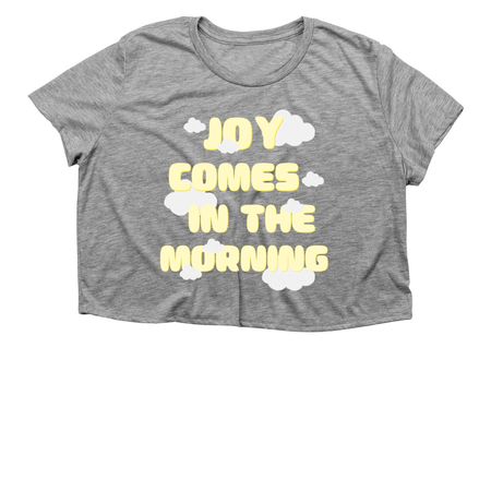 JOY, a Athletic Heather Women?s Flowy Cropped Tee