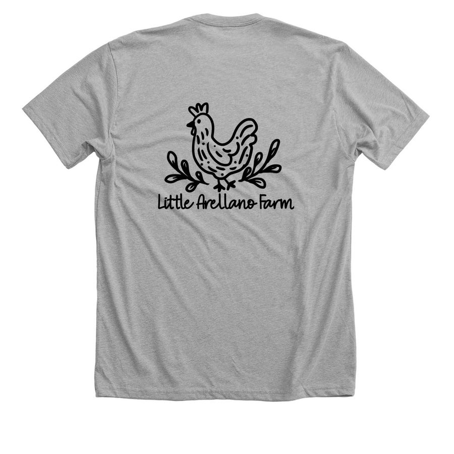Little Arellano Farm Merch, a Athletic Heather Premium Unisex Tee (back-view)