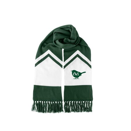 "The Beak", a Forest Green/ White Two-Tone Gameday Scarf