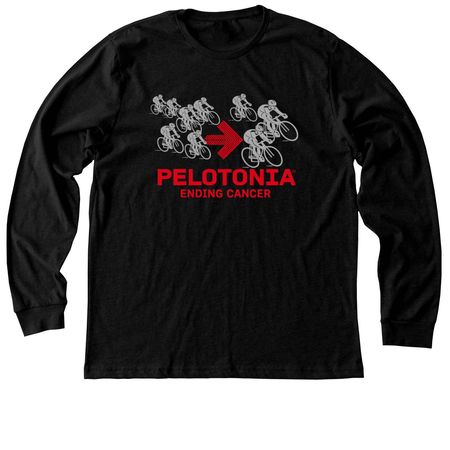 Team Buckeye Pelotonia Bikers 2026, a Black Heather Premium Long Sleeve Tee