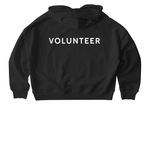 LRWP VOLUNTEER, a Black Stanley/Stella Women?s Stella Nora Pullover Hoodie (back-view)