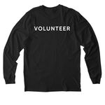 LRWP VOLUNTEER, a Deep Black Allmade Organic Cotton Long Sleeve Tee (back-view)