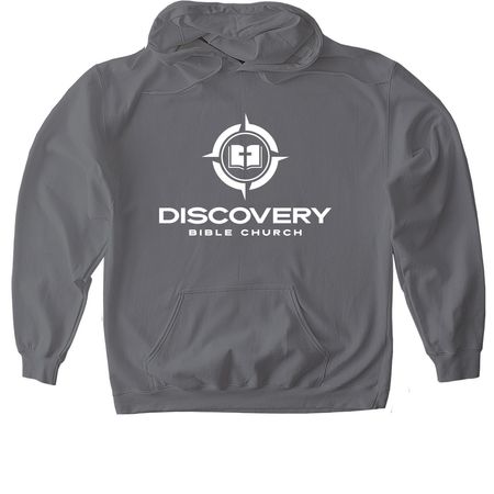 Outreach Hoodie - White Logo, a Charcoal Gildan Softstyle Pullover Hoodie