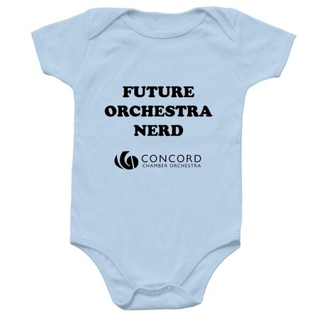 Future Orchestra Nerd Onesie, a Light Blue Infant Onesie