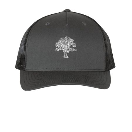 Descendants' Day Black Hat, a Charcoal/ Black Printed Five-Panel Trucker Cap