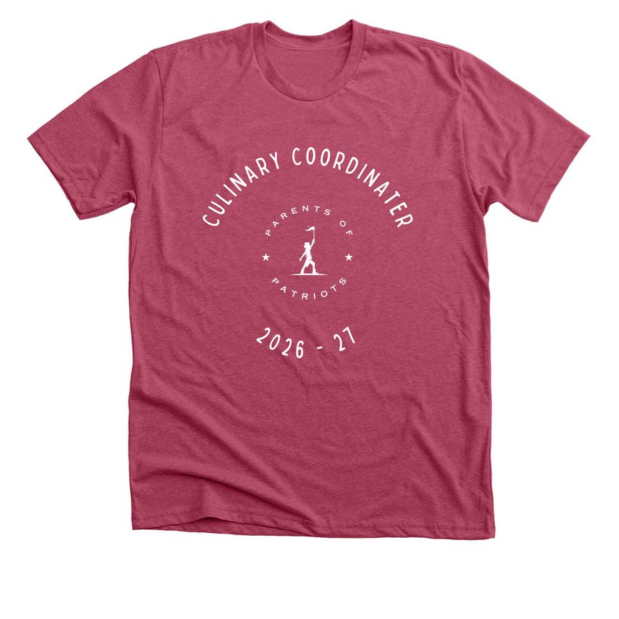 CULINARY COORDINATOR, a Heather Raspberry Premium Unisex Tee