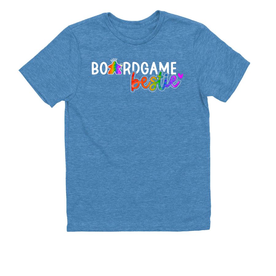 Tani Original: Boardgame Besties (Rainbow), a Azure Blue Allmade Youth Eco Triblend Tee