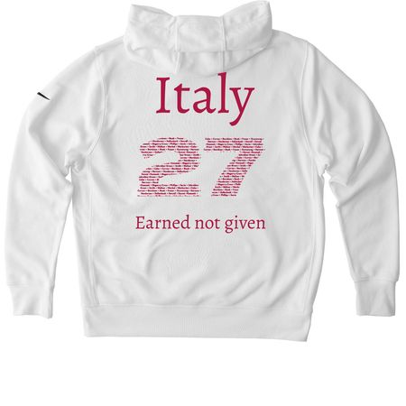 BISON 2027 PLAYER NAMES NIKE SPIRIT WEAR, a White Nike Club Fleece Pullover Hoodie