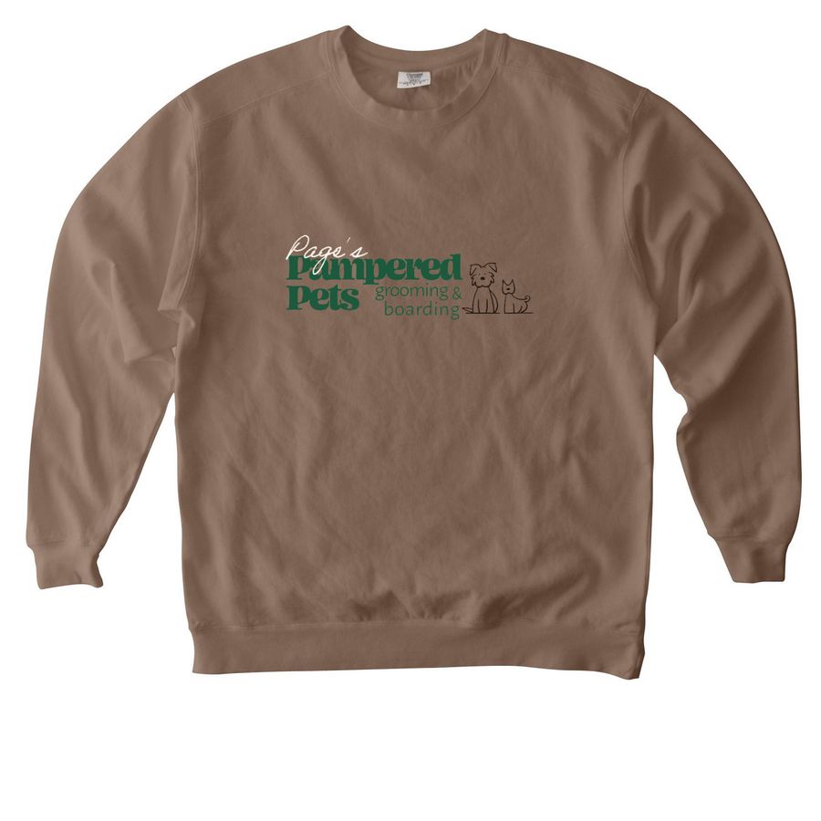 Page?s Pampered Pets&nbsp;, a Espresso Comfort Colors Crewneck Sweatshirt