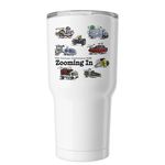 &nbsp;VRA 2026 Zooming In Tumbler, a White Insulated Tumbler (back-view)