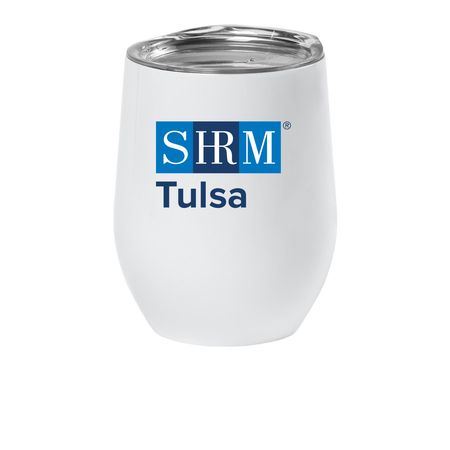 SHRM Tulsa Wine Tumbler&nbsp;, a White Insulated Wine Cup