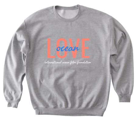 Ocean Love, a Sport Grey Softstyle Crewneck Sweatshirt
