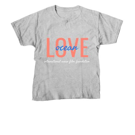 Ocean Love, a Sport Grey Youth Unisex Tee