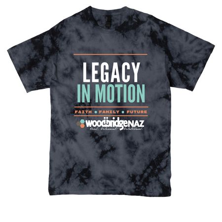 Legacy In Motion Shirts, a Black Crystal Tie Dye Tee
