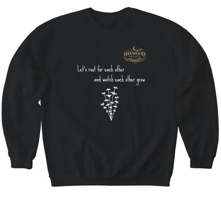Root For Each Other, a Black Softstyle Crewneck Sweatshirt