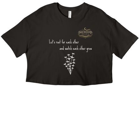 Root For Each Other, a Black Women?s Cropped Cotton Tee