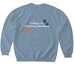 Cats in the College 2.0, a Stone Blue Softstyle Crewneck Sweatshirt (back-view)