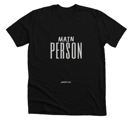 Main Person, a Solid Black Blend Premium Unisex Tee