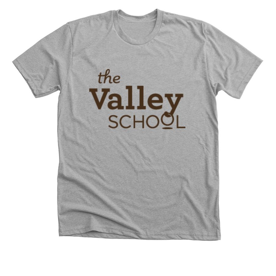 Valley Brown Logo, a Athletic Heather Premium Unisex Tee