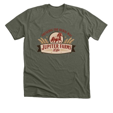 PRESERVE THE RURAL WAY, a Heather Military Green Premium Unisex Tee