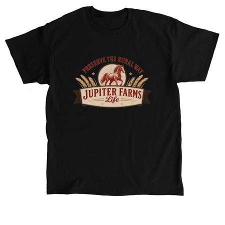 PRESERVE THE RURAL WAY, a Black Classic Unisex Tee