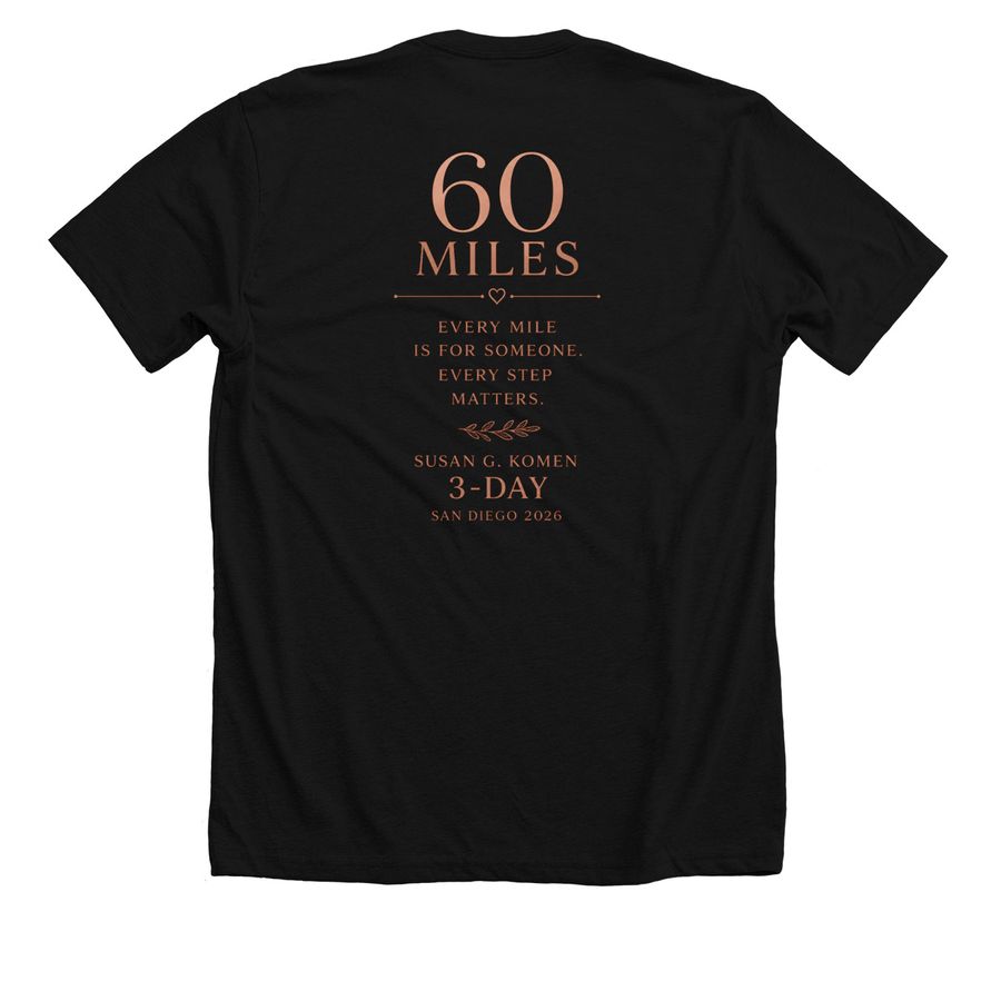Susan Komen Fundraiser, a Solid Black Blend Premium Unisex Tee (back-view)