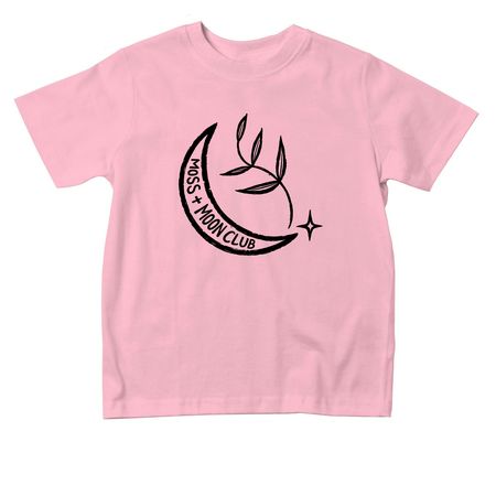 Toddler Moss + Moon Club Tee & Hoodie, a Pink Toddler Tee