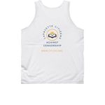 Freedom Starts with the First, a White Classic Unisex Tank Top (back-view)