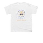 Freedom Starts with the First, a White Youth Unisex Tee (back-view)