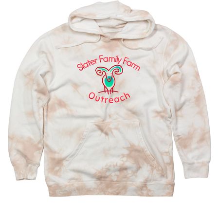 Slater Family Farm outreach&nbsp;, a Dusty Pink Tie Dyed Pullover Hoodie