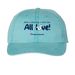 Mutts. All love!, a Aqua Printed Pigment Dye Baseball Cap