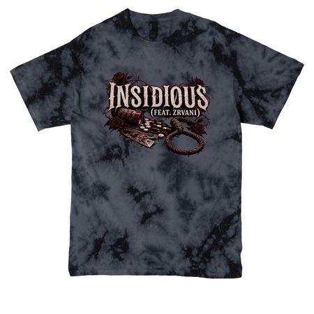 ZRVANI & Buried Emotions Insidious design, a Black Crystal Tie Dye Tee