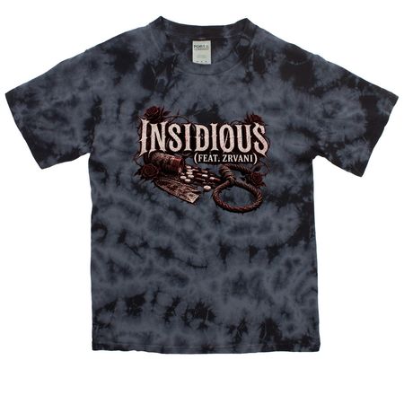 ZRVANI & Buried Emotions Insidious design, a Black Youth Crystal Tie Dye Tee