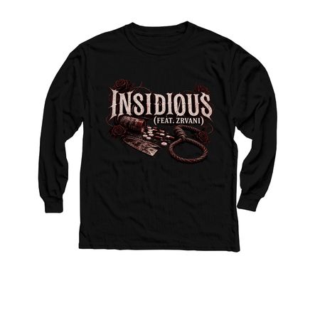 ZRVANI & Buried Emotions Insidious design, a Black Youth Long Sleeve Tee