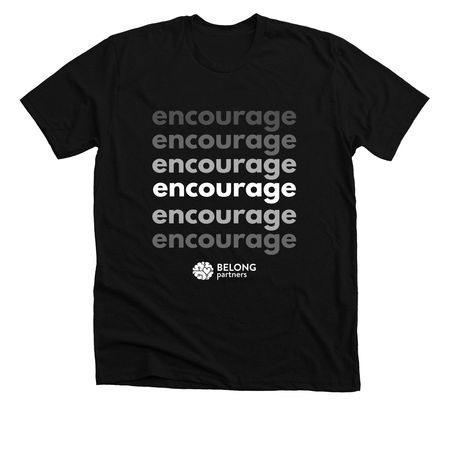 Encourage Apparel, a Solid Black Blend Premium Unisex Tee