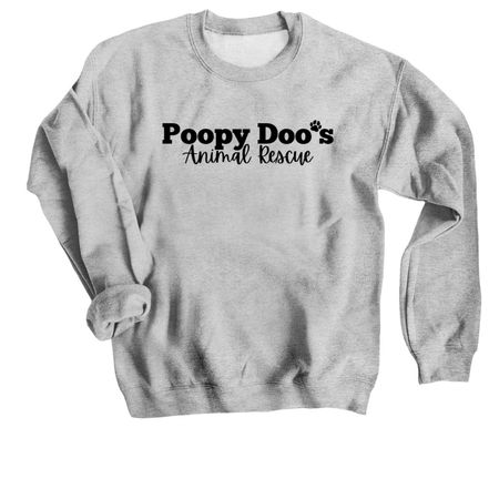 Poopy Doo's Animal Rescue Different Logo!, a Sport Grey Crewneck Sweatshirt