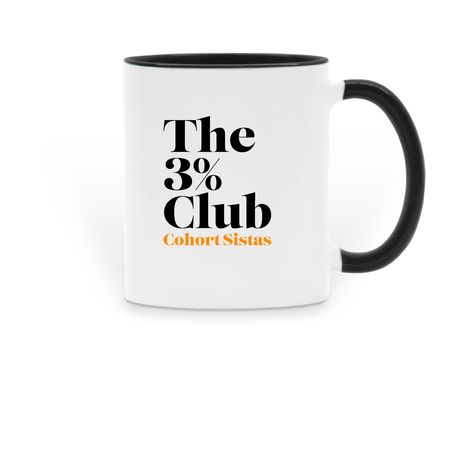 The 3% Club Mug, a Black Two-Tone Ceramic Mug