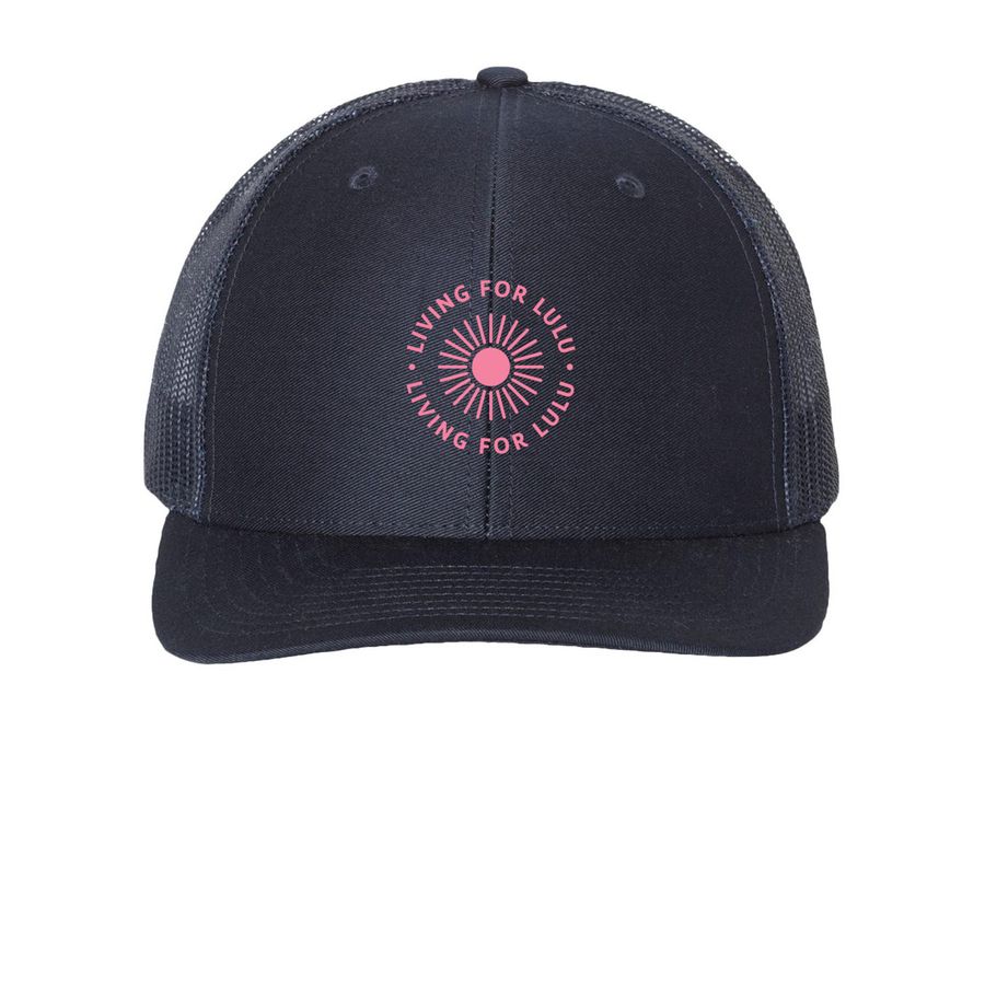 Classic snap-back printed hat&nbsp;, a Navy Printed Snapback Trucker Cap