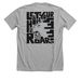 LET YOUR HOPE ROAR, a Athletic Heather Premium Unisex Tee (back-view)
