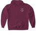 Justice - RBG, a Maroon Gildan Softstyle Pullover Hoodie